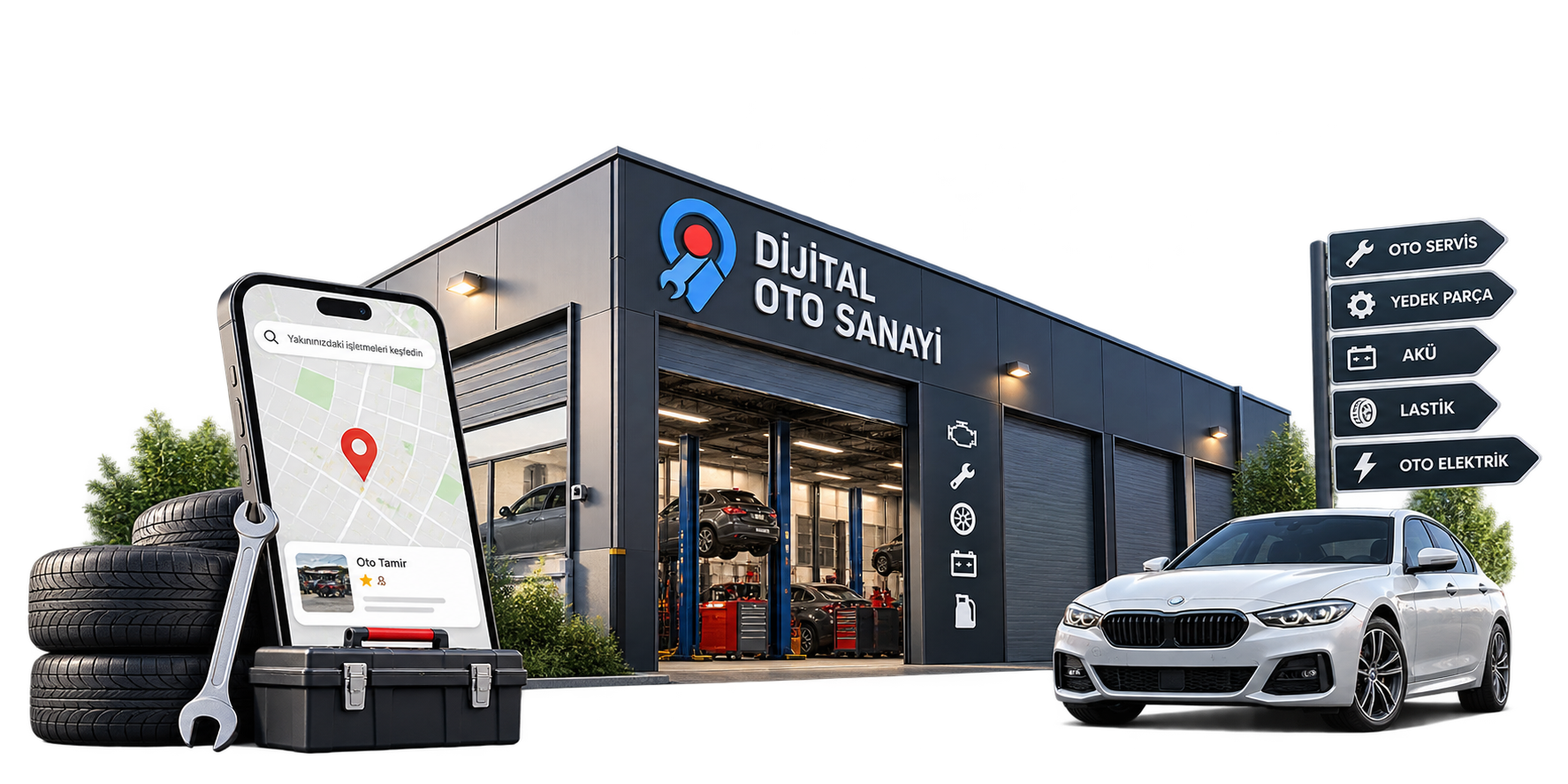 Sanayi işletmesi ve servis aracı